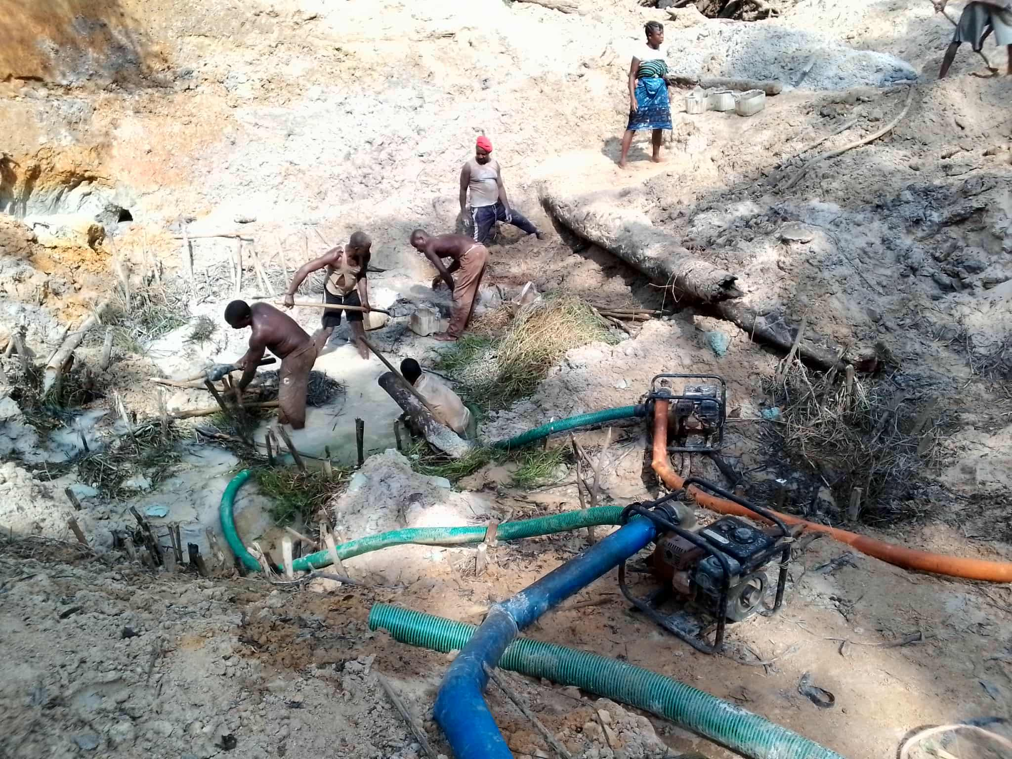 Diamond mine at Yah River Nimba County